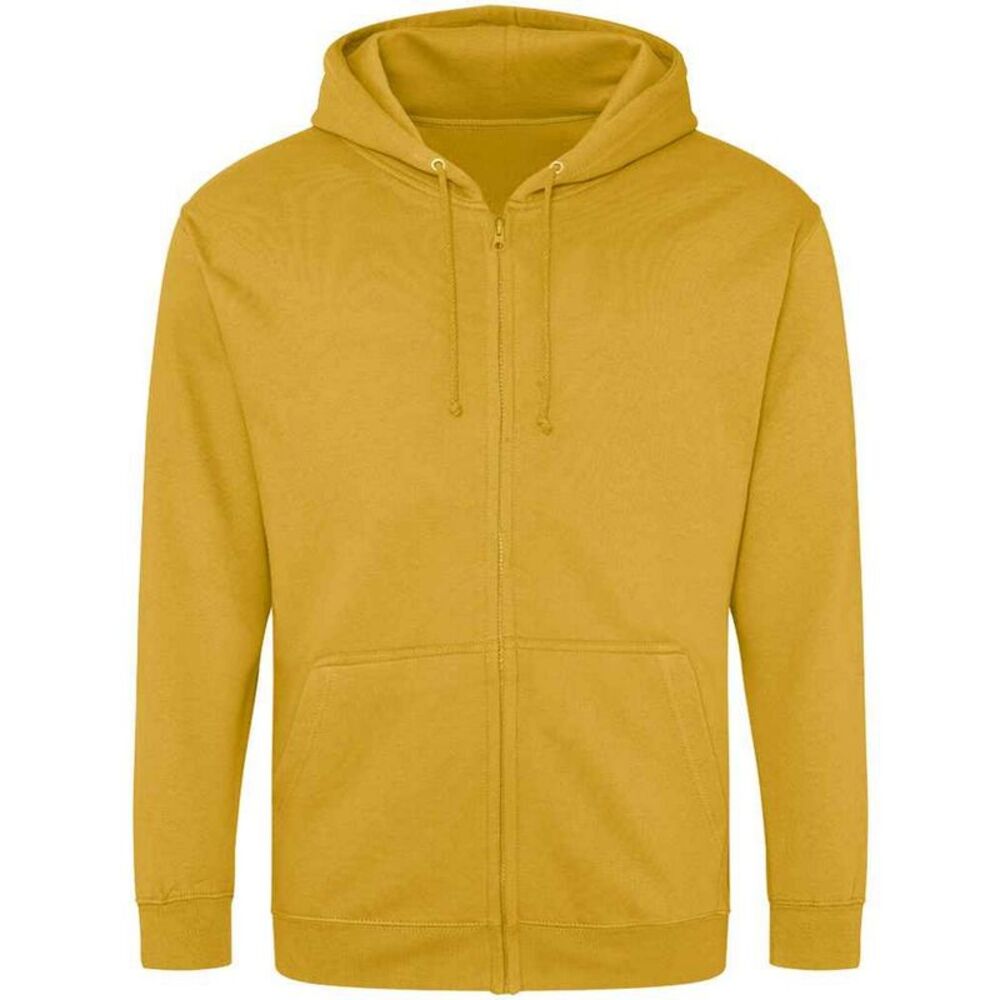 Awdis Mens Full Zip Hoodie / Mustard